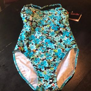 NWT Women’s 6 Shape Fx Swimsuit Blue Floral 🌈
